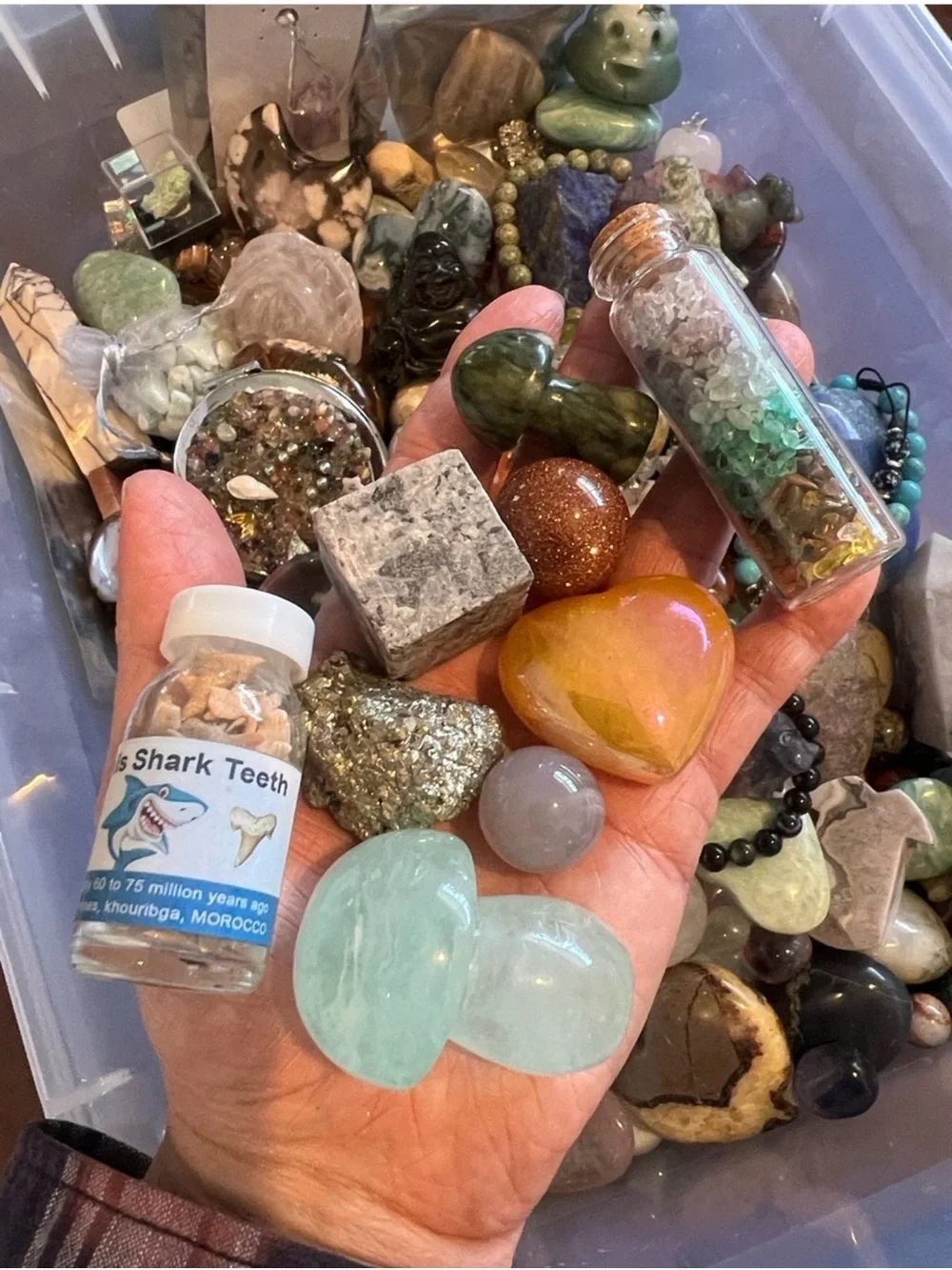 Huge Mystery Crystal Gemstone At Least 1Lb Scoop NWOT